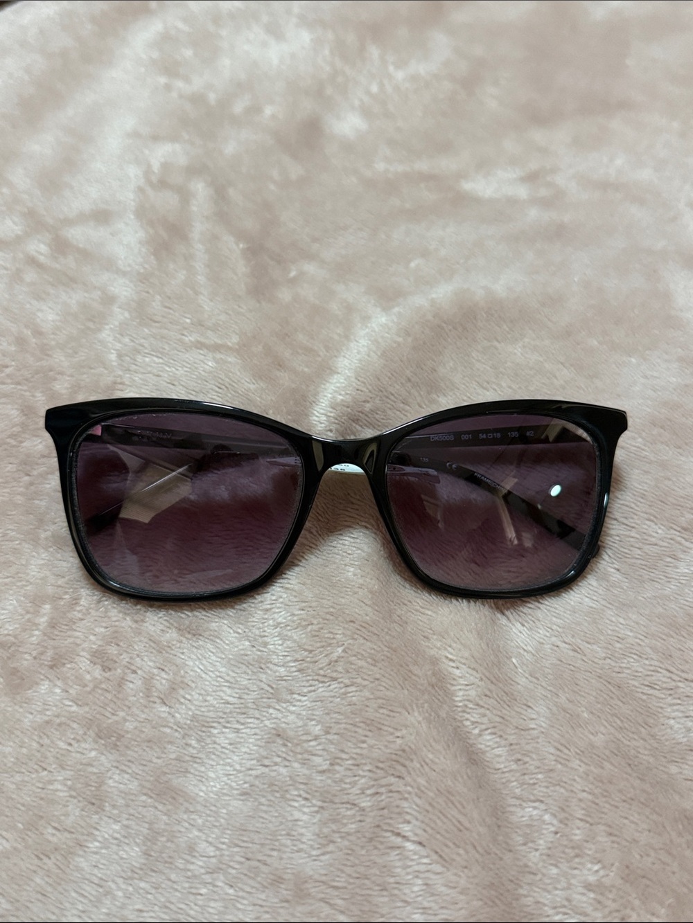 Dkny Black Sunglasses with Purple-Tinted Lenses